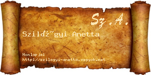 Szilágyi Anetta névjegykártya