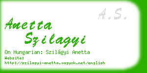 anetta szilagyi business card