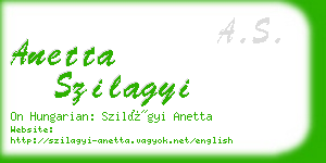 anetta szilagyi business card